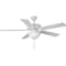 Progress Lighting AirPro Collection 52" Five-Blade Ceiling fan w/White Etched Light Kit P2599-30 - alternate 1